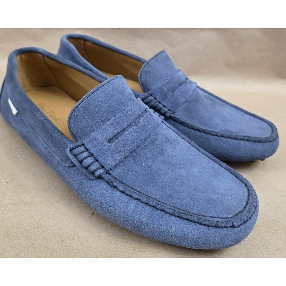 Oliver Cabell (Sz 41 US 8) Moccasin Loafer Driving Shoes Mens Blue Suede